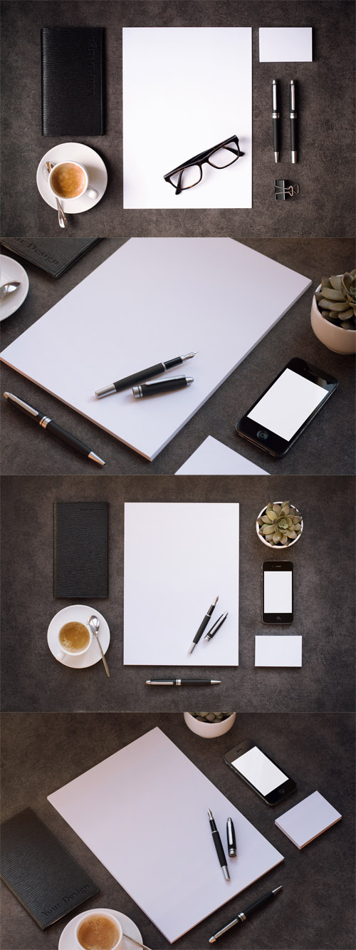 Four Stationery Mock up Templates