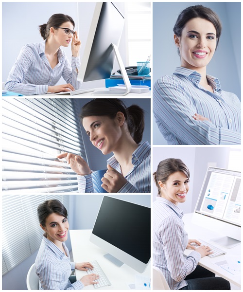 Attractive woman smiling - Stock Photo