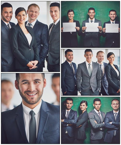 Confident employees for business - Stock Photo