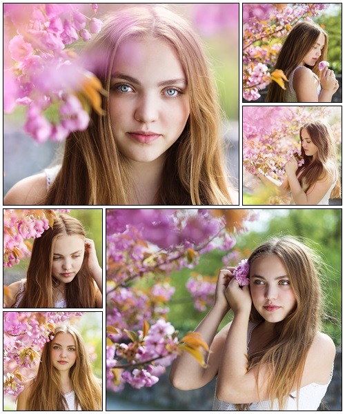 Beautiful spring girl, part 10 - Stock Photo