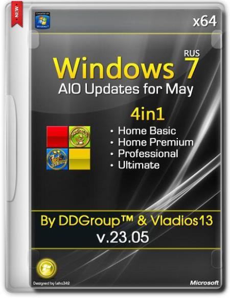 Windows 7 SP1 x64 4in1 AIO Updates 6.1.7601 / v.23.05 May v.23.05 by DDGroup & Vladios13 (RUS/2014)