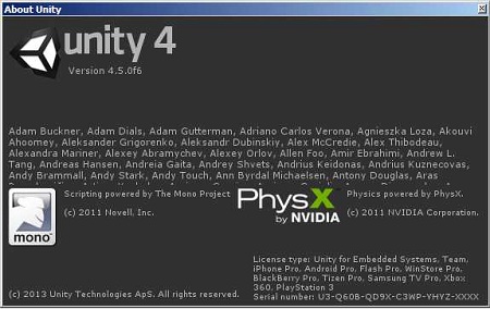 Unity 3D Pro 4.5.0 f6/ (Win 32bit) [2014, ENG]