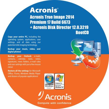 Acronis True Image 2014 Premium 17 Build 6673 + Acronis Disk Director 12.0.3219 BootCD (2014|RUS)