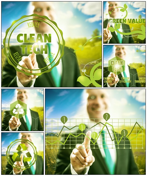 Clean technology business concept - Stock Photo