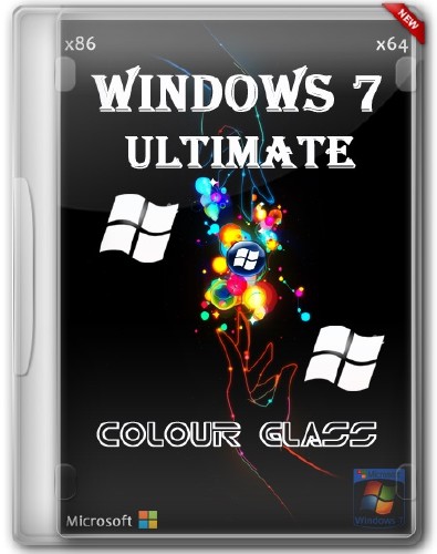 Windows 7 Ultimate SP1 Colour Glass by novik x86/x64 (RUS/2014)