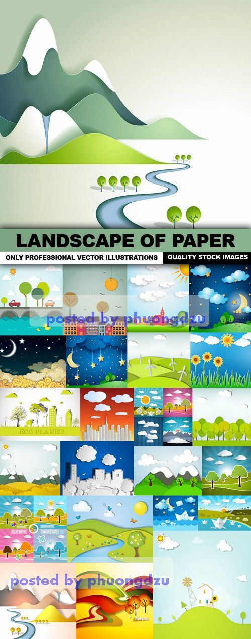 Landscape Of Paper Vector 1