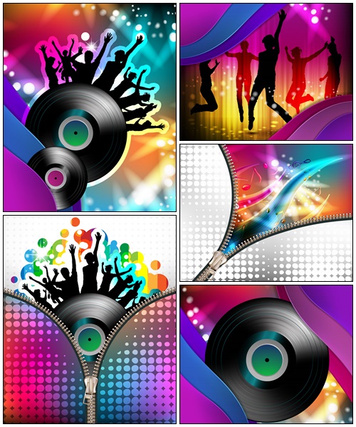 Music backgrounds, part 6 - vector stock
