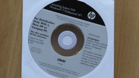 HP Operating System DVD Windows 7 Professional sp1 Multilingual 32-Bit MUI 650433-A23