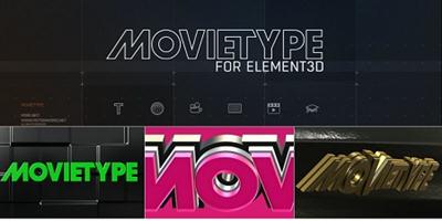 MotionWorks - MovieType FOR  Element 3D (Win - MAC)