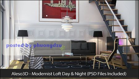 [Max] Aleso3D - Modernist Loft Day & Night
