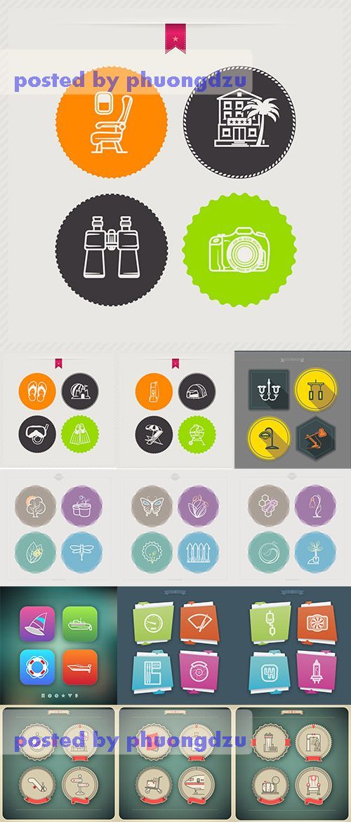 Stock: Collection of icons vector 7