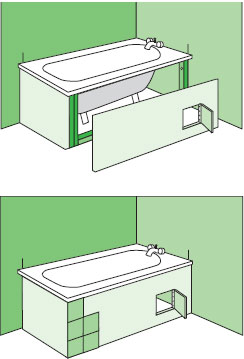 Экран для ванной комнаты: самостоятельный  - рекомендации прораба