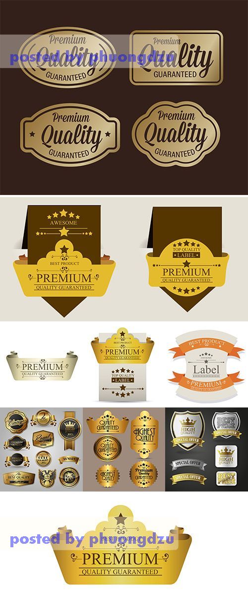 Stock: Collection premium design Labels 6