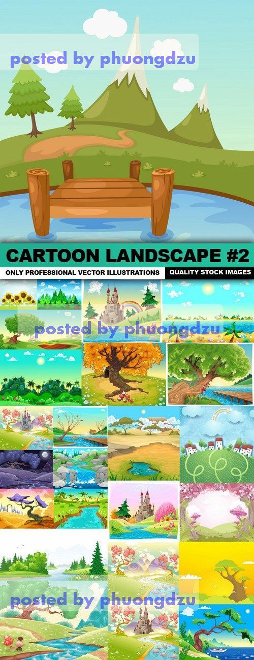 Cartoon Landscape Vector 02