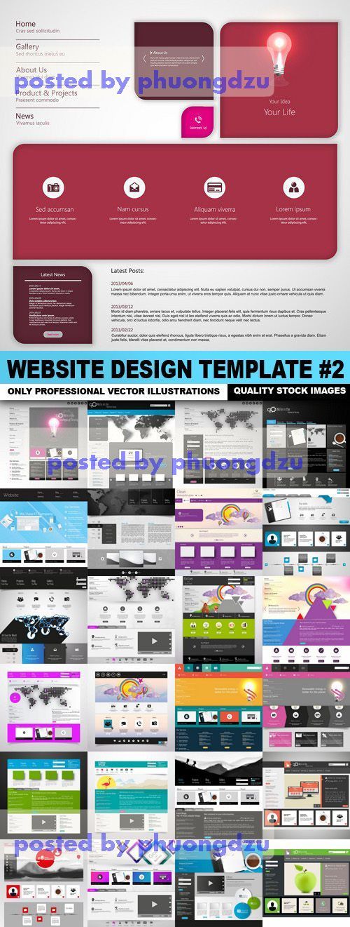 Website Design Template Vector 02