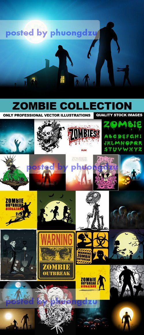 Zombie Vector Collection part 1