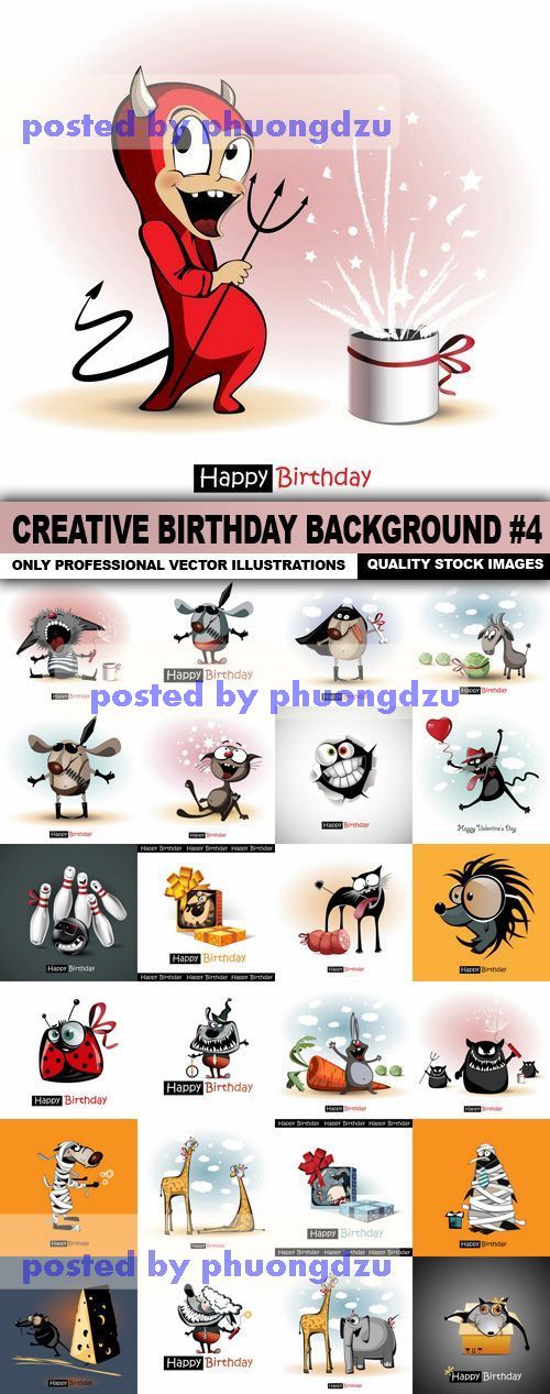 Creative Birthday Background Vector colection part 04