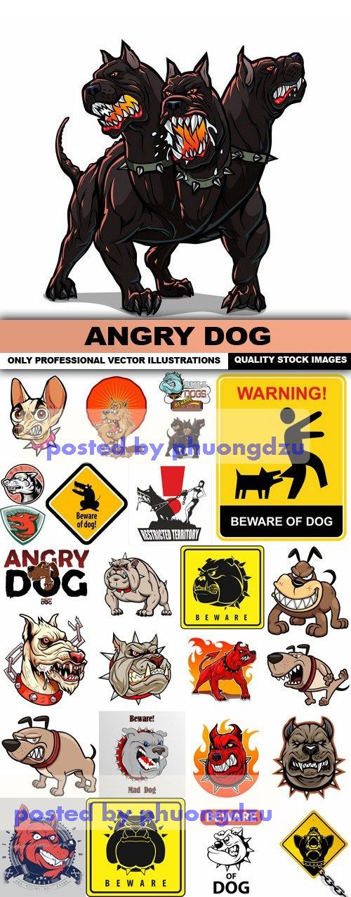 Angry Dog Vector coleciton part 1