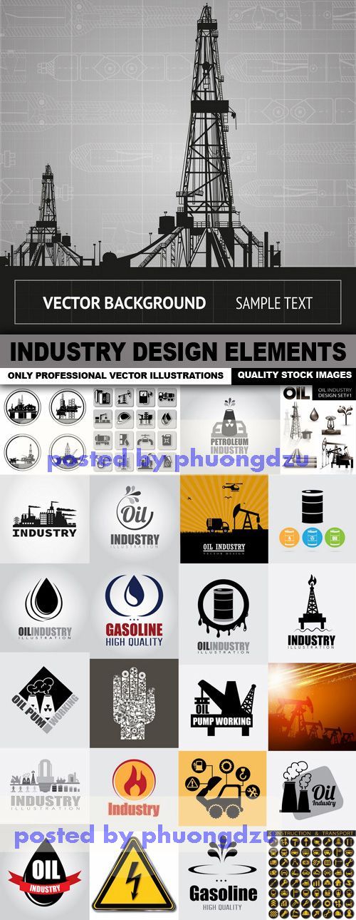 Industry Design Elements Vector 02