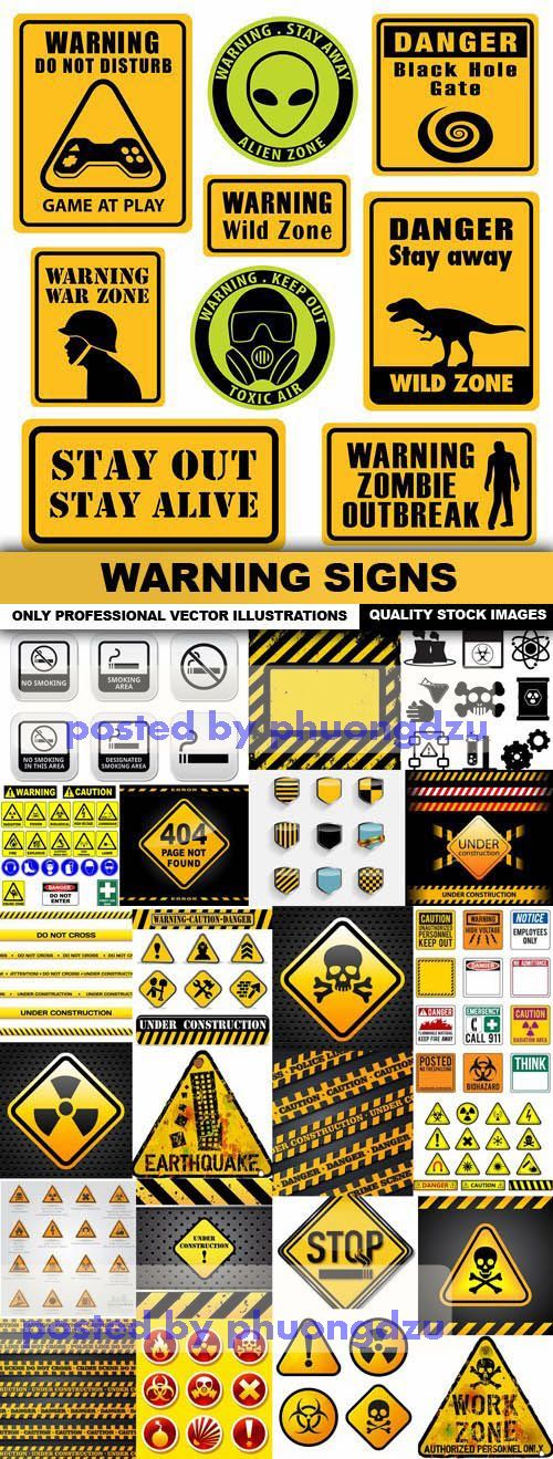 Warning Signs Vector colection 1