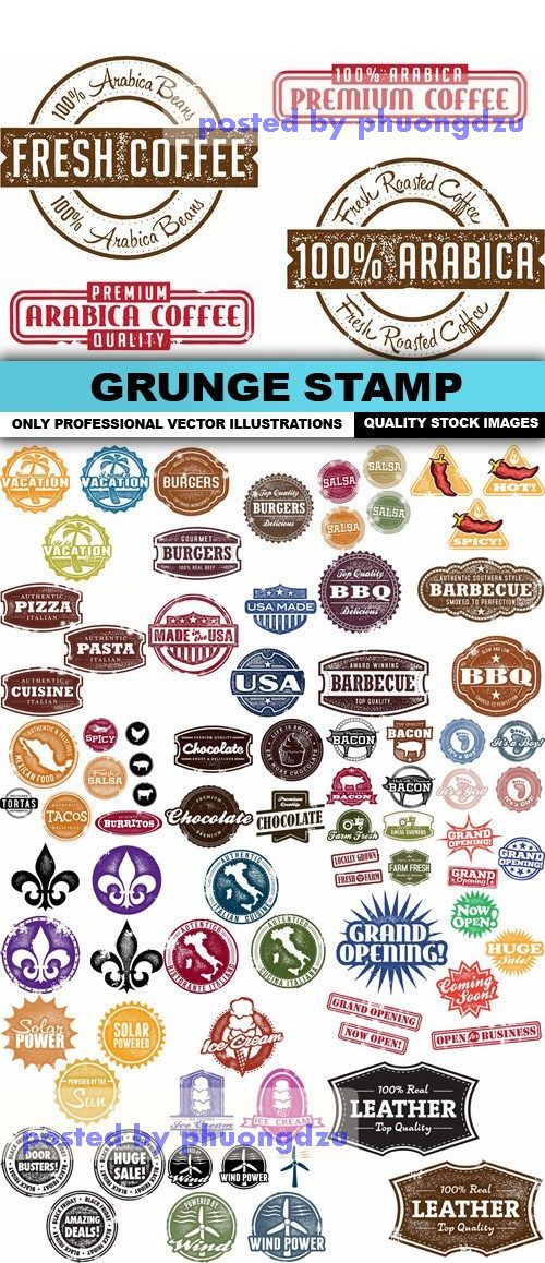 Grunge Stamp Vector colection part 8