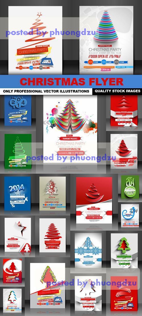 Christmas Flyer  Vector colection part 3