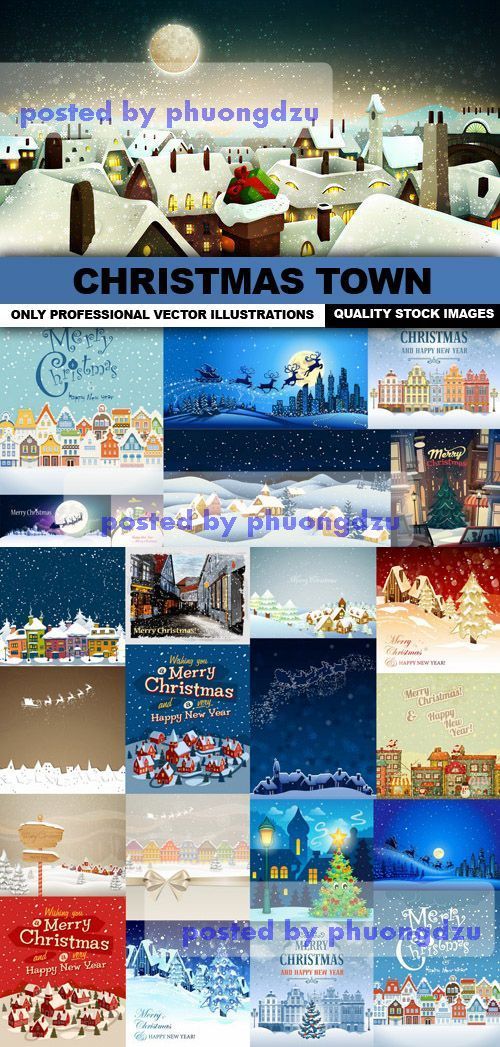 Christmas Town  Vector part 1