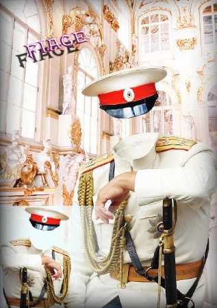 Многослойный шаблон для photoshop - Мужчина в форме офицера