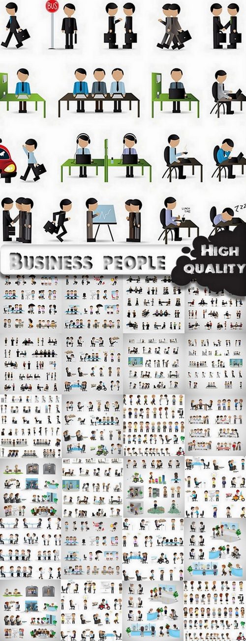 Toons Business people in vector from stock - 25 Eps