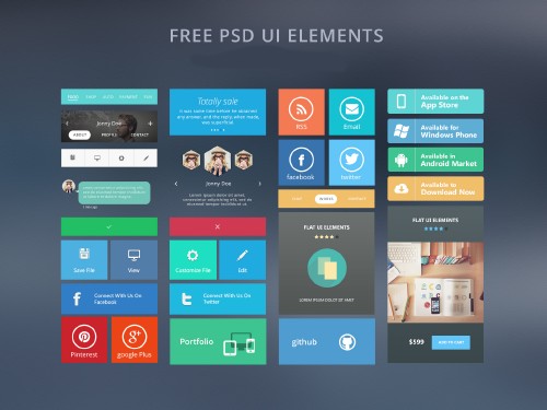 Modern UI Kit PSD